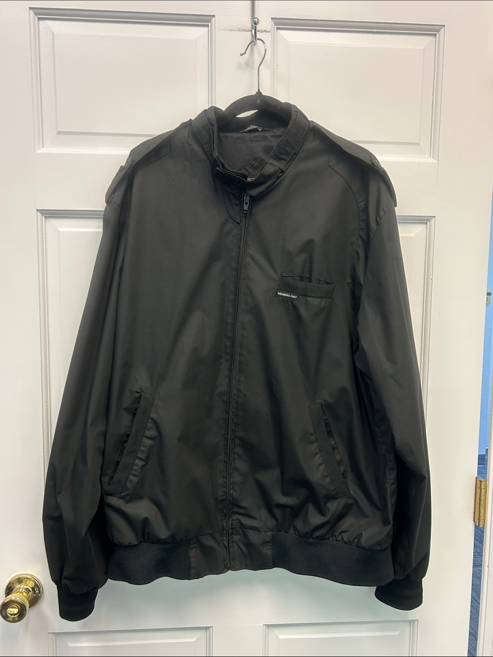 Members Only Vintage 80s Men’s Classic Iconic Racer Jacket Retro Black Size XLT